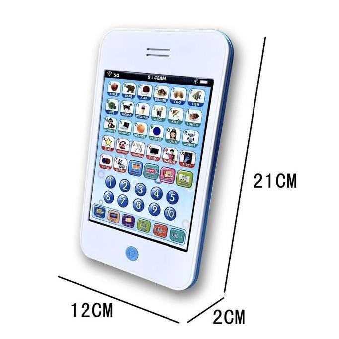 PGTOYS Mainan Telepon HP Anak Musikal Edukasi IPAD Mini BIRU & PINK Berlabel SNI Mainan Anak Tablet 