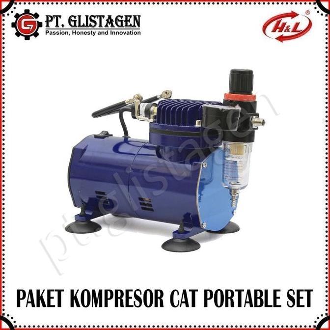 HL Kompresor Mini Air Brush Set Paket Kompressor Compressor Complete