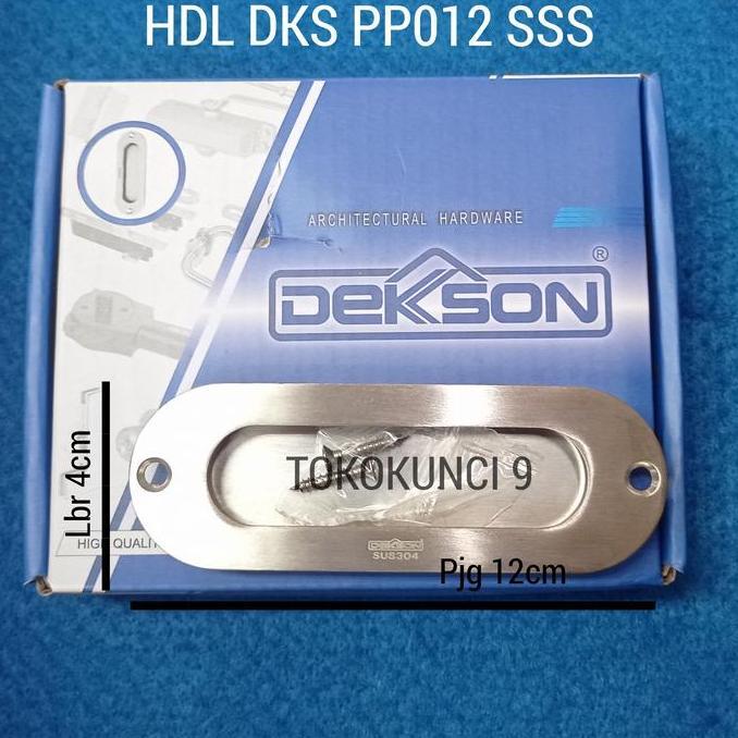 Handle Tanam Oval SUS304 Dekson | Tarikan Pintu Geser Dekson PP012 SSS