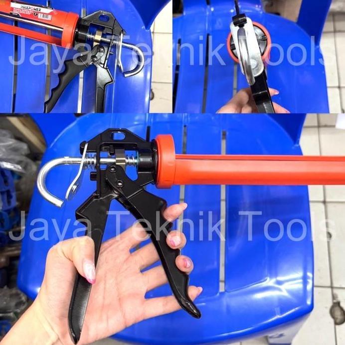Ready Silicon Gun Sealant Maxpower Cangkrang Putar Caulking Air Angin