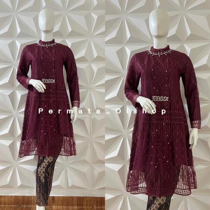 Permata Olshop / Kebaya Tunik Audy / Kebaya Payet / Kebaya Kondangan / Kebaya Wisuda / Kebaya Modern