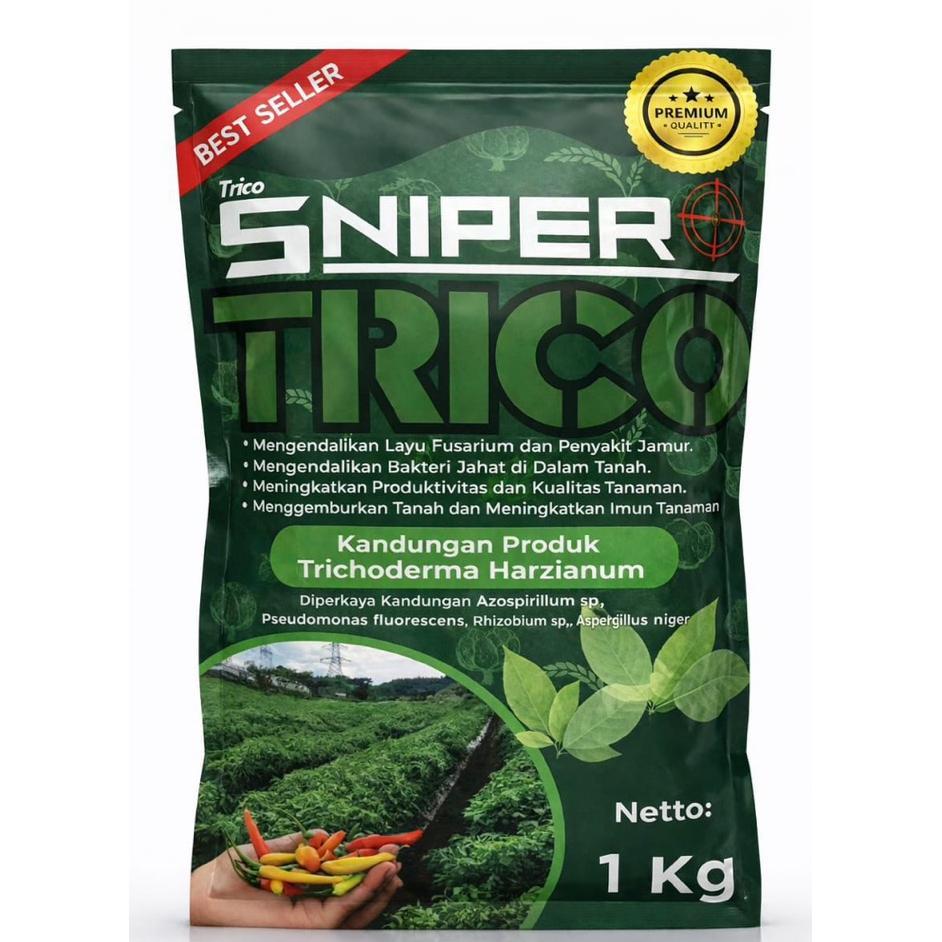 Tricosniper 1Kg Trichoderma Harzianum + Pgpr (Pengendali Jamur Fusarium Dan Antraknosa)