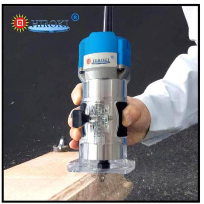 Mesin Profil Hiroki Kayu Mini Router Handle Wood Trimer + Mata Profil