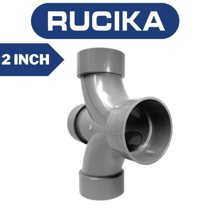 RUCIKA DOUBLE TY D 2 INCH RUCIKA T 2 CABANG 2 INCH DOUBLE TEE 2" RUCIKA