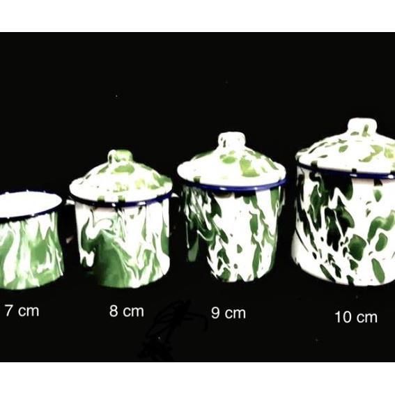Mug 8Cm Mug Tutup Cangkir Seng Gelas Enamel Motif Blirik, Gelas Motif Blirik, Cangkir Jadul, Gelas S