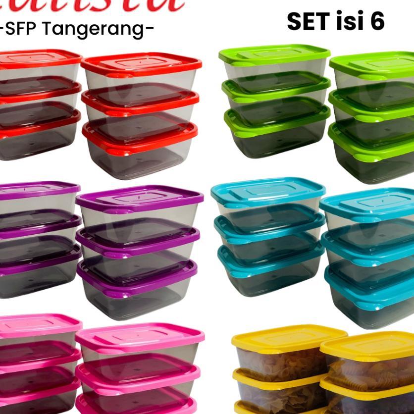 Calista Furano Lunchbox Furano Smoke Sealware Isi 6Pcs 550Ml Furano Bpa Free Tahan Dan Panas