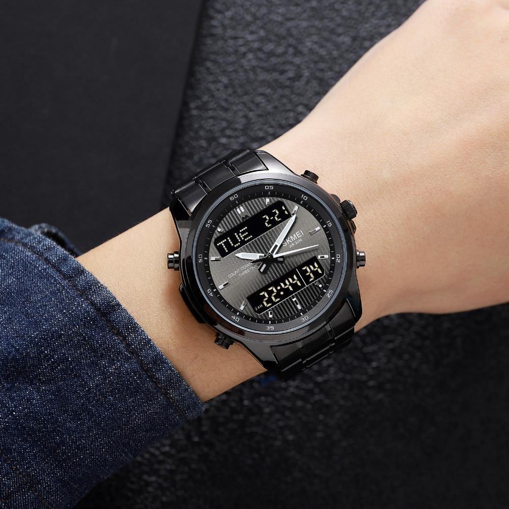 ORIGINAL SKMEI 2049 Jam Tangan Pria Digital Analog Chronograph Dual Time Anti Air WATCHKITE WKOS