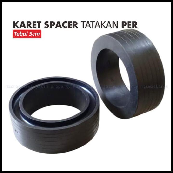 DISKON KARET SPACER PER BELAKANG ATAS LAND CRUISER TRADO TEBAL 5CM 2PCS 