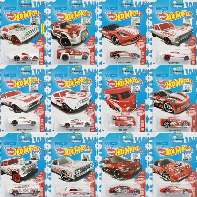 Hot Wheels Factory Sealed 2017 Red Edition Target Exclusive set paket