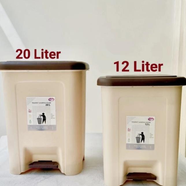 Tempat Sampah Plastik Tutup Injak Tong Sampah Lovenia 12 Liter 20 Liter Besar