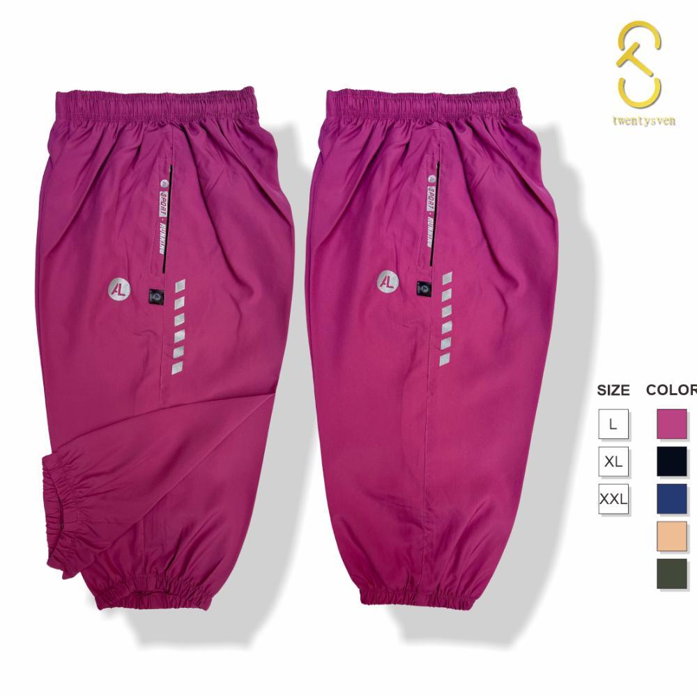 HOT PRODUCT Celana Jogger Parasut 7/8 Wanita Pria Dewasa Bahan Despo - Celana Pendek Olahraga Senam 
