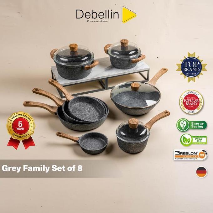 Debellin Premium Cookware Set - Family Granite Package