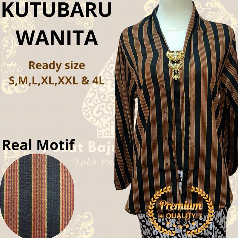 Free Ongkir Ready Siap Kirim!!! Baju Adat Jawa Lurik Kutubaru Wanita Dewasa Oversize S-4L Jumbo Baju