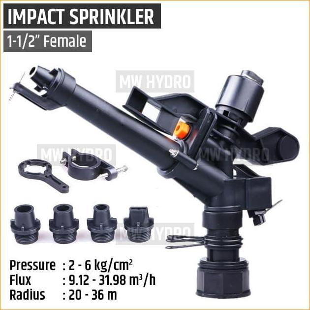 Impact / Impulse Sprinkler, Big Rain Gun, 1-1/2" / 1.5 inch