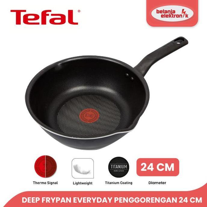 TEFAL DEEP FRYPAN EVERYDAY 24 CM WAJAN PENGGORNGAN ANTI LENGKET