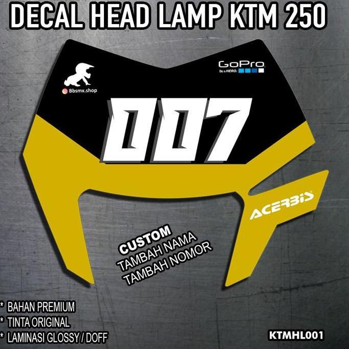 Ready Decal   Head   Lamp   KTM    250