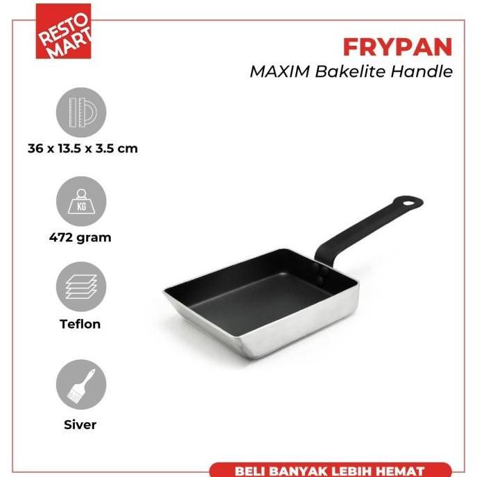 Wajan Penggoreng Telur 18 cm / Egg Pan Maxim Pro 7" MAXIM Teflon (1091698) (F4)