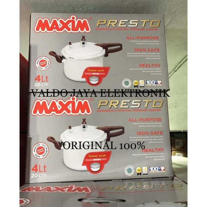 MAXIM Presto 4 Liter 20cm/Panci Cepat Matang MAXIM ORIGINAL