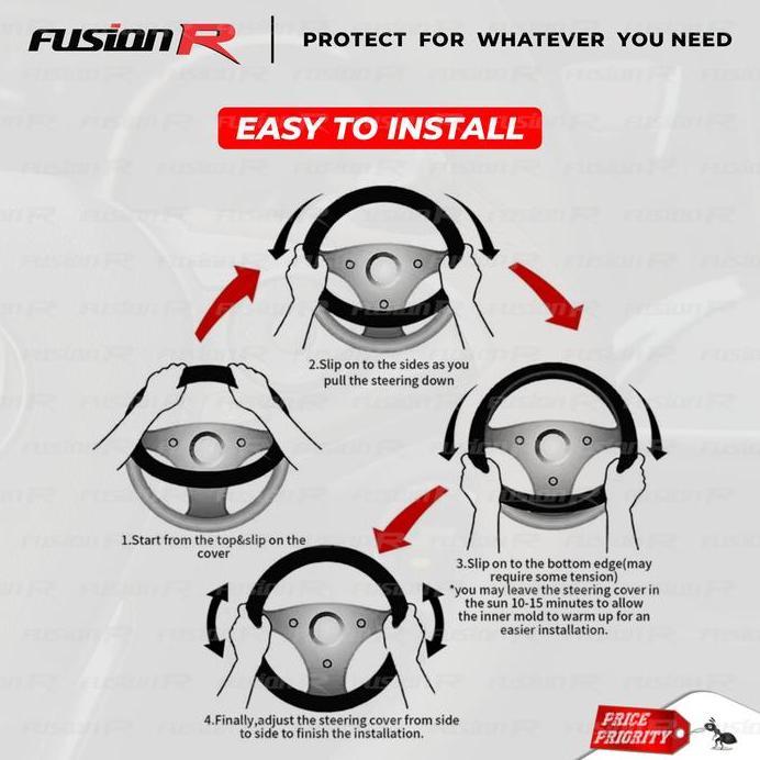 Cover Stir Mobil / Sarung Stir FUSION R Classic Signature UNIVERSAL