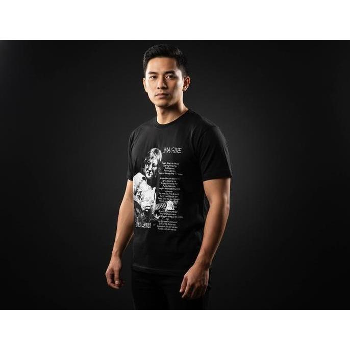 New  kaos band katun premium nyaman beatles2 jhon lenon hitam  bisa custom design suka suka satuan C