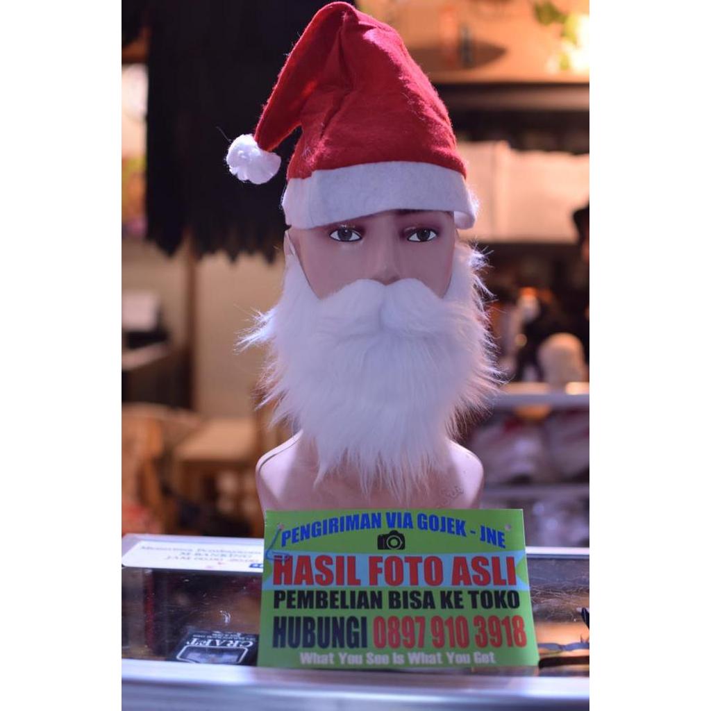 New  JENGGOT PALSU BEARD WHITE KUMIS PALSU PUTIH santa claus sinterklas