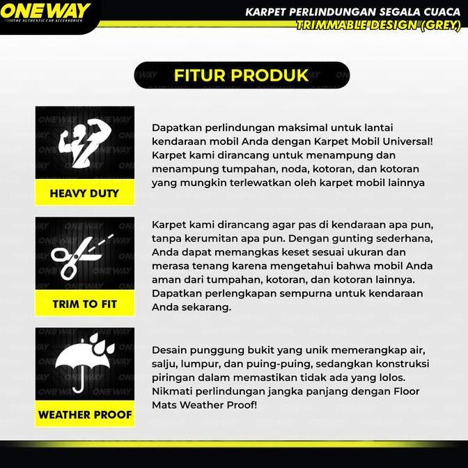 Ready ONEWAY Karpet Mobil Karet Rubber Terios Grandmax Luxio UNIVERSAL PNP