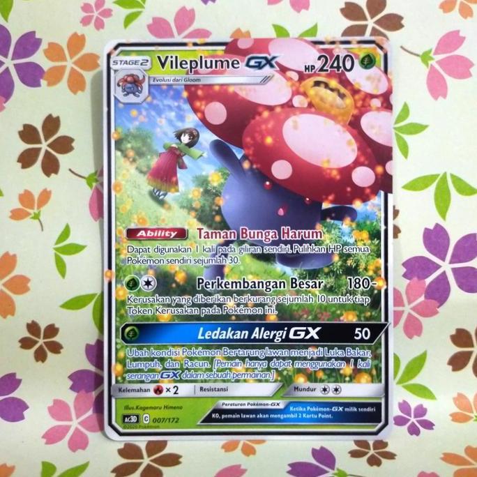vileplume GX TD ac3D 007/172 pokemon tcg indonesia