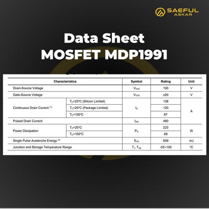 MDP 1991 Transistor Mosfet Controller VOTOL  EM30S EM50S EM50-4 EM100 EM80S