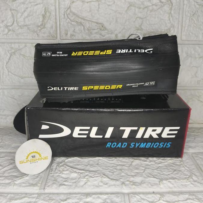 Ban Luar 700 x 25c Deli Tire SPEEDER Aramid KEVLAR 700x25c SA205 62TPI Sepeda Roadbike Fixie Rims 70