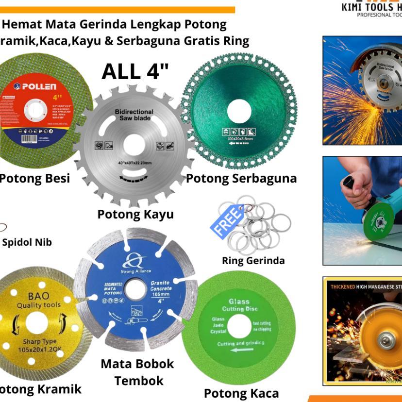 Paket 6Pcs Mata Gerinda Gratis Spidol Dan Ring Gerinda Mata Gerinda Pemotongan Serbaguna /Potong Kay