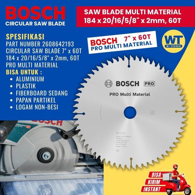 Saw blade 7"/ Mata potong Circular saw Bosch Multi material 7x 60T