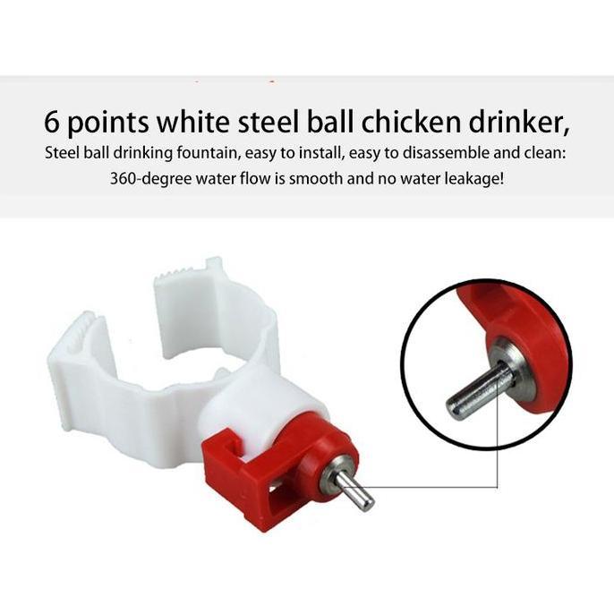 DEFAECO Minum Ayam Nipel/Tempat Minum Ayam Petelur Broiler--10PCS