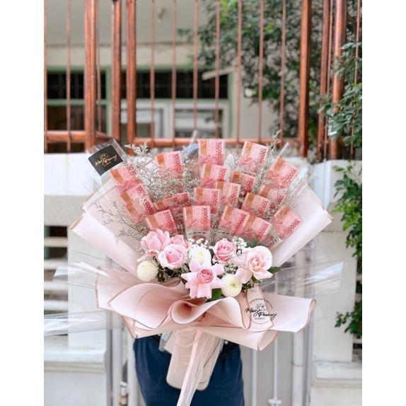 Diskon Money Bouquet Model Standing Nominal Besar - Buket Bunga Uang Bucket Bunga Flower Bouquet Kad