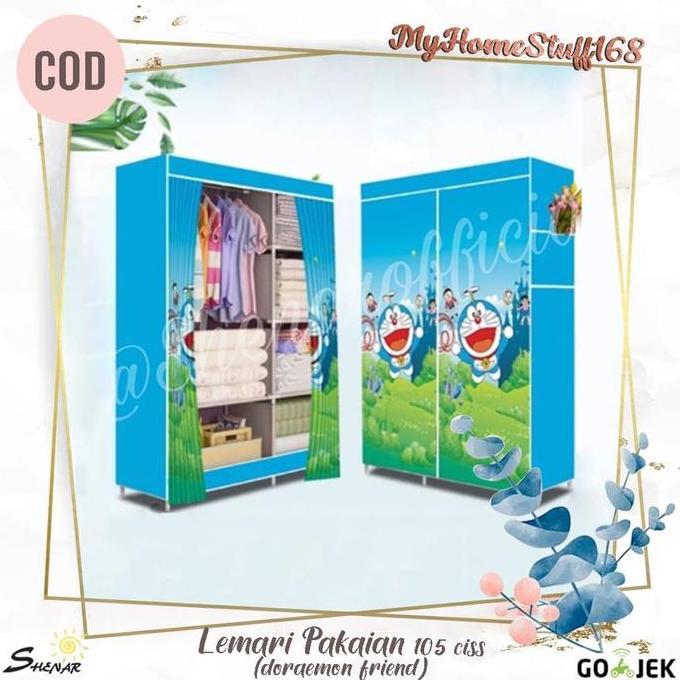 ESPRIZO Lemari Pakaian/Lemari Baju Anak Karakter 105 CISS-DORAEMON FRIENDS