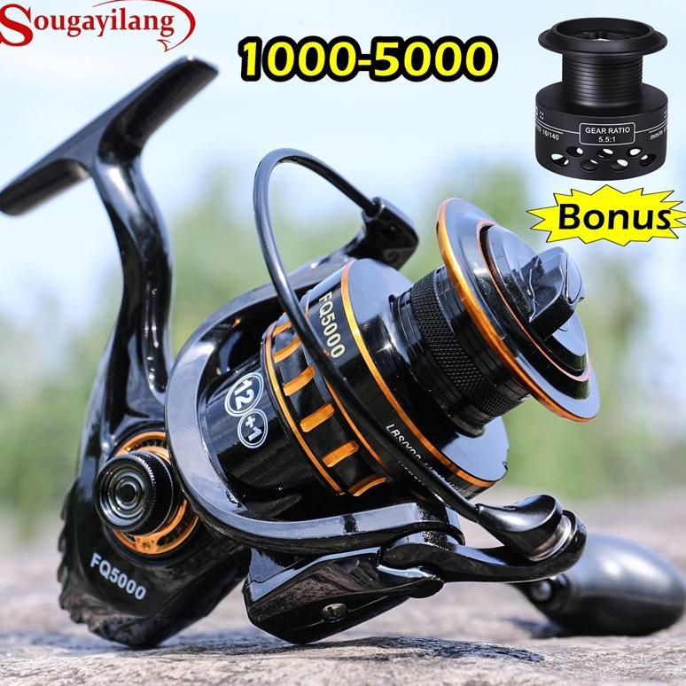 Sougayilang 1000-5000 Reel Pancing 12+1BB Besi Reel Bonus Spool Max 15KG Spining Reel