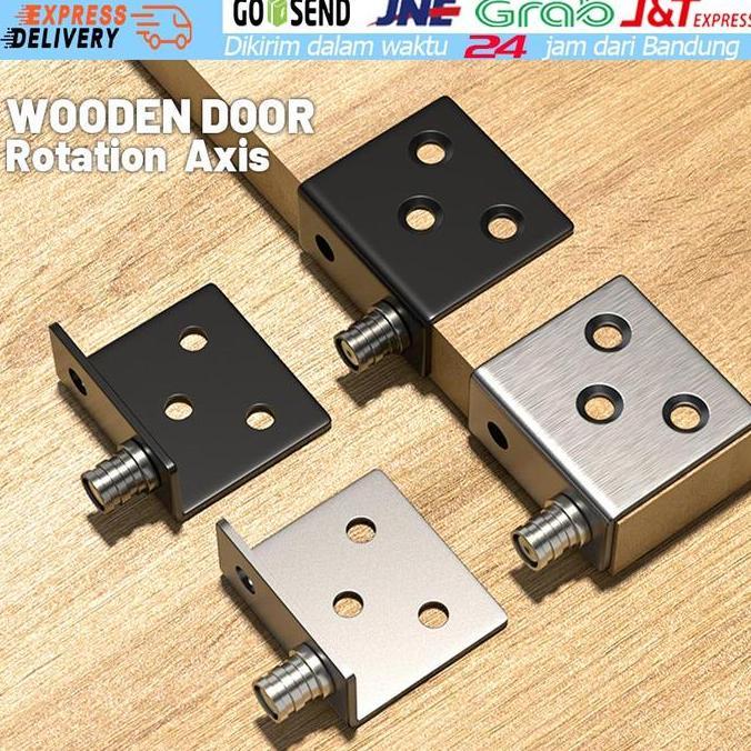 BLAZONE Engsel Pivot Pintu Kayu Engsel Tanam Putar Lemari Stainless Steel Hinge Pivot Mini Kecil Piv