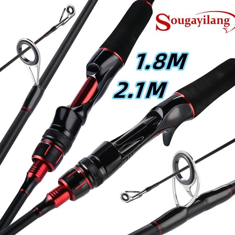 Sougayilang Joran Pancing Carbon Sutet 2 Bagian Tongkat Pancing UL Power Untuk Air Tawar Dan Laut