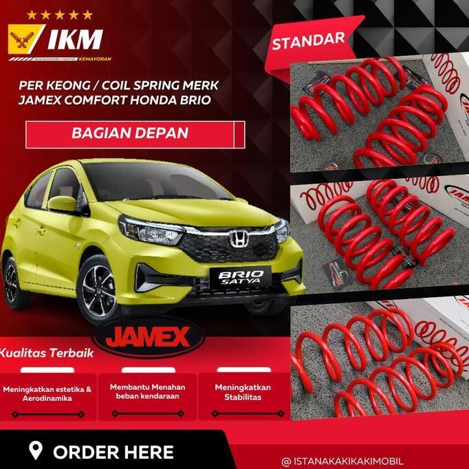 Per Keong / Coil Spring Merk Jamex Comfort Honda Brio Depan  Standar Original 100% Restock