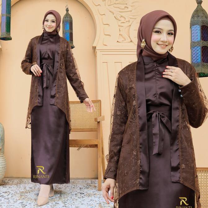 Veloxa Dress Outer By Rinanti Busui Friendly Gamis Pesta Dress Kondangan Bahan Satin Velvet Premium