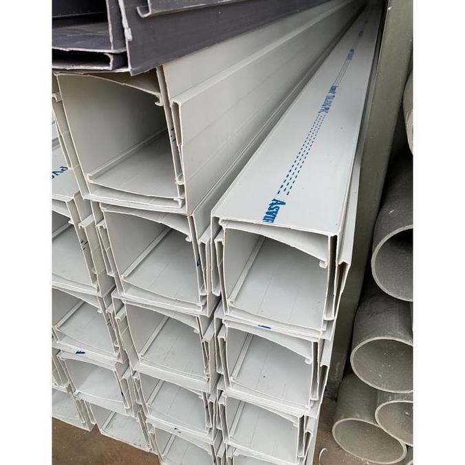 Talang Pvc Air 4 Kotak Putih Merk Asvira 4 Meter Per Batang