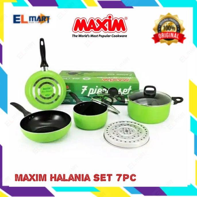 Panci Set MAXIM Halania 7pc wajan frypan wok pan penggorengan saucepan Halania panci wok frypan Disk