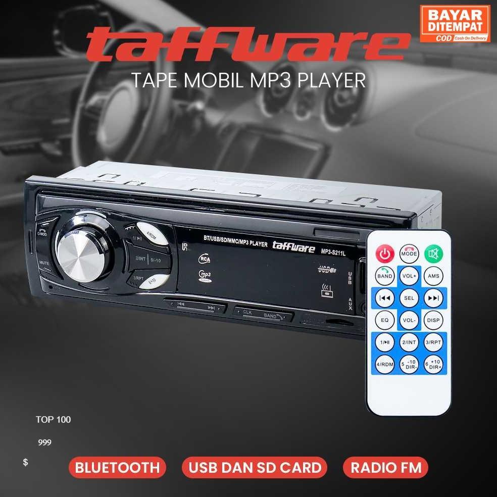 NEW ( ORI ) Taffware Tape Mobil Audio MP3 Player Bluetooth 5.0 60W with Remote - MP3-S211L [terbaik]