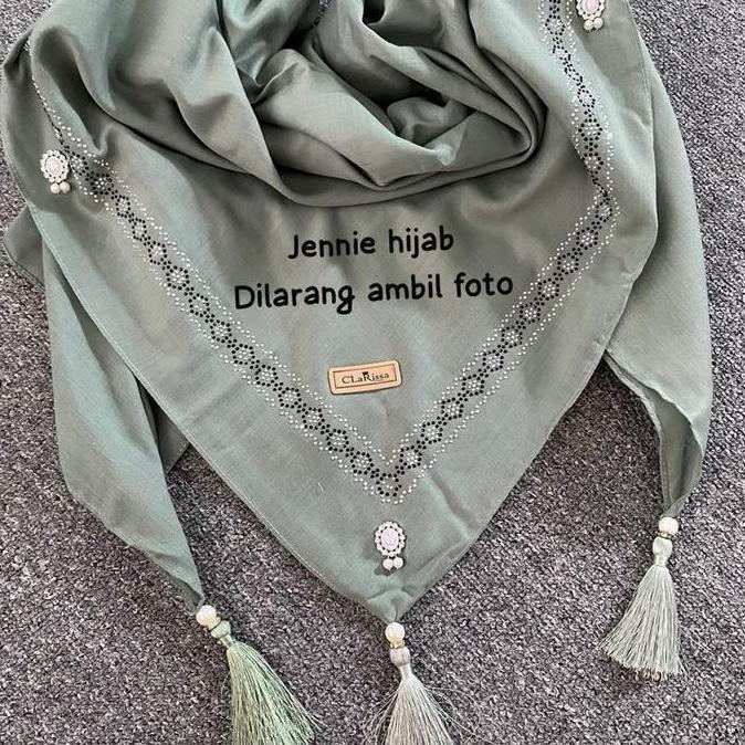 Chiusura- Jilbab Segiempat Manik Payet Tassel Terbaru Bisnis