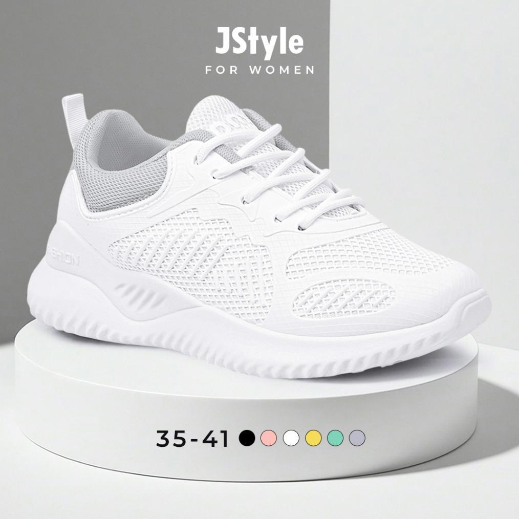 Recommended Js Sepatu Olahraga Wanita Putih Sneaker Sport Cewek Import Sepatu Zumba Wanita Running S