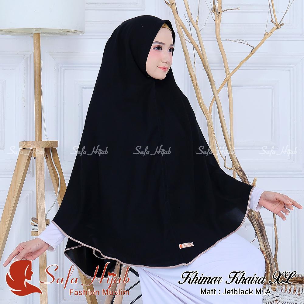 ORIGINAL KHIMAR JUMBO SYAR'I JETBLACK MTA SYAR'I JUMBO ORYGINAL LIST PITA WARNA/POLOS SUPER CANTIK P