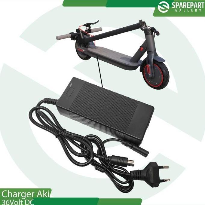 TERLARIS CHARGER BATERAI LITHIUM ION 36V DC SKUTER O LISTRIK 8.5INCH M365