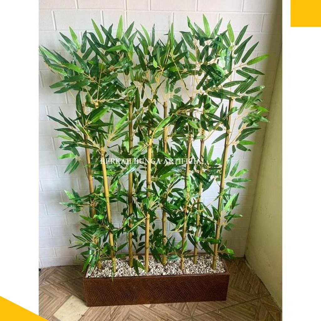 Bambu Partisi Ruangan 120Cm- Bambu Penyekat Ruangan - Bambu Partisi Artifisial - Bambu Partisi Hiasa