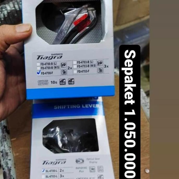 Shifting Lever & Front Derarilleur Shimano Tiagra 4700 Shifter Dan FD Tiagra 2 Speed Original Box