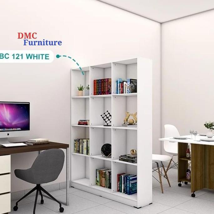 Rak Buku Rak Mainan Rak Arsip Lemari Arsip Loker 12 Kotak RSG Putih