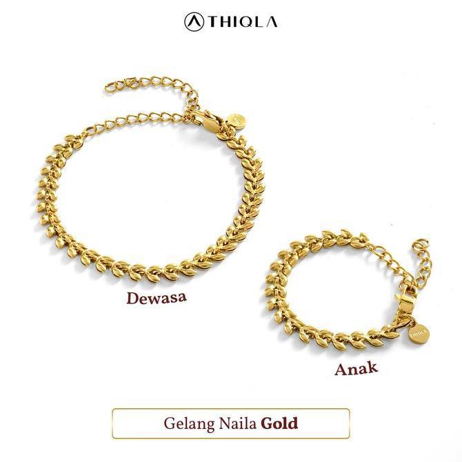 Sparkling- Thiqla - Gelang Padi Naila - Gelang Tangan Wanita - Gelang Mirip Emas Asli - Gelang Bunga